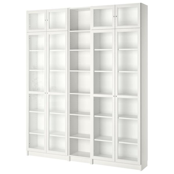 Шкаф с полками Ikea Billy/Oxberg 237 x 200 x 30см / МДФ / White photo 1