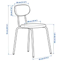 Set masă și scaune Ikea Grasala/Ostano/Remmarn Pătrată / PAL / Gray photo 8