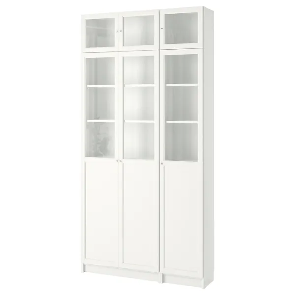 Шкаф с полками Ikea Billy/Oxberg 237 x 120 x 30см / МДФ / White photo 1
