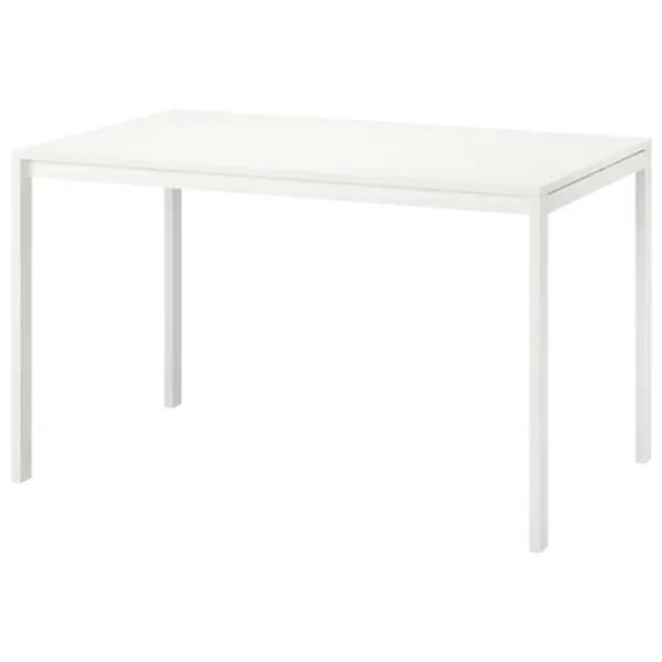 Обеденные стол со стульями Ikea Melltorp/Teodores Прямоугольная / ДСП / Белый photo 2
