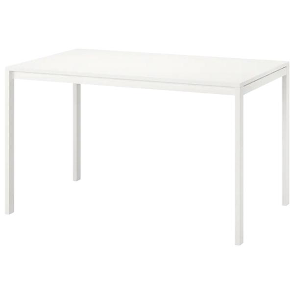 Обеденные стол со стульями Ikea Melltorp/Teodores Прямоугольная / ДСП / Белый photo 2