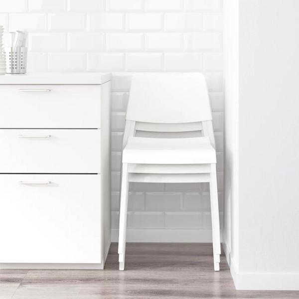 Обеденные стол со стульями Ikea Melltorp/Teodores Прямоугольная / ДСП / Белый photo 6