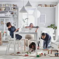 Set masă și scaune Ikea Melltorp/Teodores Dreptunghiulară / PAL / White photo 7