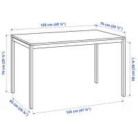 Set masă și scaune Ikea Melltorp/Teodores Dreptunghiulară / PAL / White photo 8