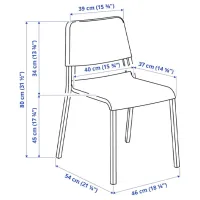 Set masă și scaune Ikea Melltorp/Teodores Dreptunghiulară / PAL / White photo 9