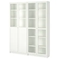 Dulap cu polițe Ikea Billy/Oxberg 202 x 160 x 30 / MDF / White
