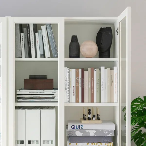 Шкаф с полками Ikea Billy/Oxberg 202 x 160 x 30см / МДФ / White photo 5