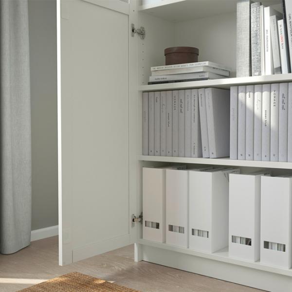 Шкаф с полками Ikea Billy/Oxberg 202 x 160 x 30см / МДФ / White photo 7