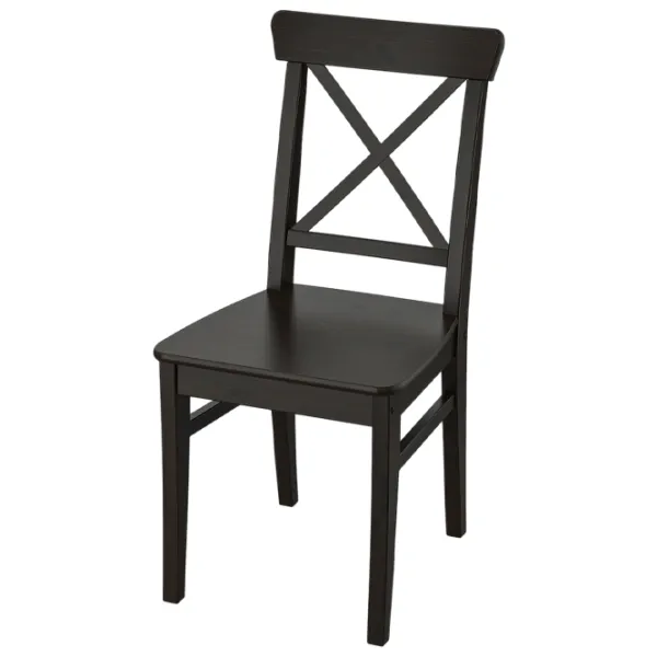 Обеденные стол со стульями Ikea Danderyd/Ingolf Прямоугольная / МДФ / Черный photo 3