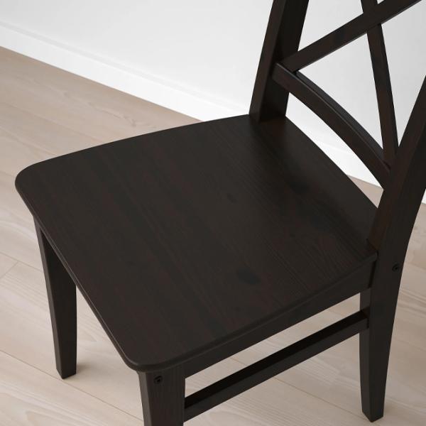 Обеденные стол со стульями Ikea Danderyd/Ingolf Прямоугольная / МДФ / Черный photo 5