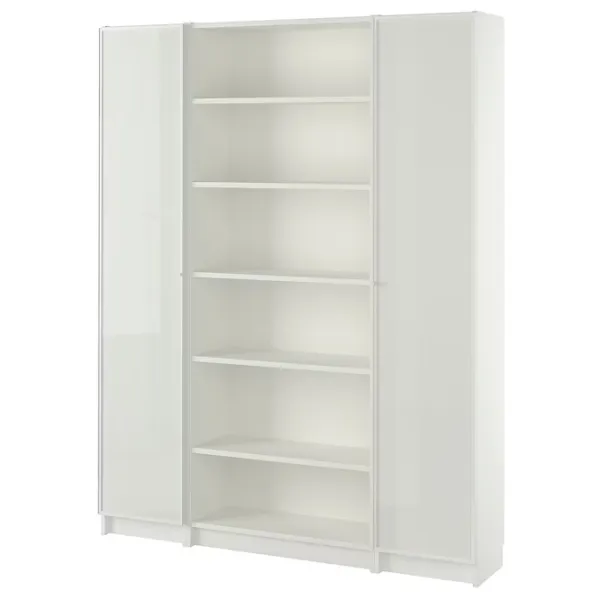 Шкаф с полками Ikea Billy/Hogbo 202 x 160 x 30см / МДФ / White photo 1 Шкаф с полками Ikea Billy/Hogbo 202 x 160 x 30см / МДФ / White photo 1
