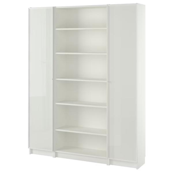 Шкаф с полками Ikea Billy/Hogbo 202 x 160 x 30см / МДФ / White photo 1 Шкаф с полками Ikea Billy/Hogbo 202 x 160 x 30см / МДФ / White photo 1