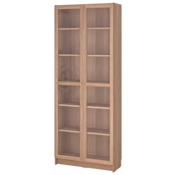 Dulap cu polițe Ikea Billy/Oxberg 202 x 80 x 30 / MDF / Stejar photo 1