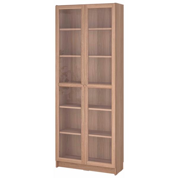 Dulap cu polițe Ikea Billy/Oxberg 202 x 80 x 30 / MDF / Stejar photo 1