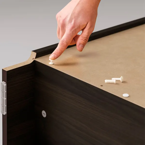 Шкаф с полками Ikea Billy/Oxberg 202 x 160 x 30см / МДФ / Черный дуб - Темно коричневый photo 4