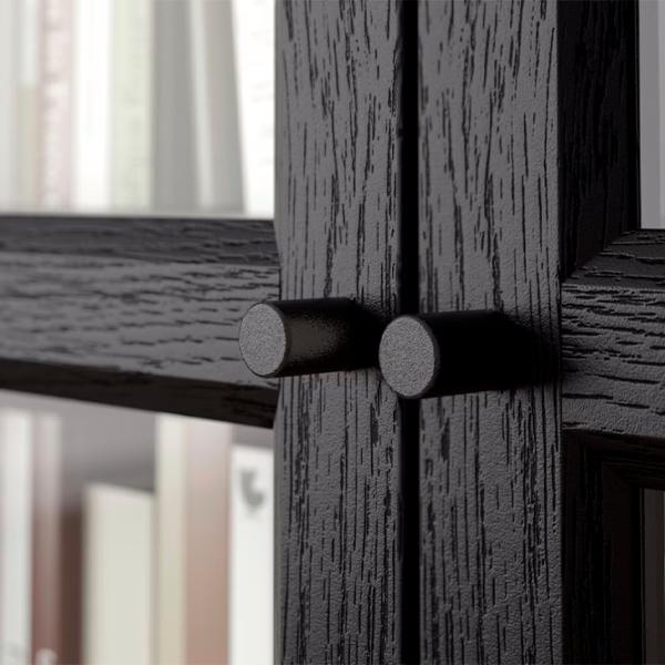 Шкаф с полками Ikea Billy/Oxberg 202 x 160 x 30см / МДФ / Дуб черный photo 3 Шкаф с полками Ikea Billy/Oxberg 202 x 160 x 30см / МДФ / Дуб черный photo 3