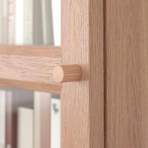 Шкаф с полками Ikea Billy/Oxberg 202 x 160 x 30см / МДФ / Дуб photo 4