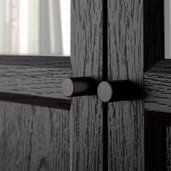Шкаф с полками Ikea Billy/Oxberg 202 x 160 x 30см / МДФ / Дуб черный photo 5