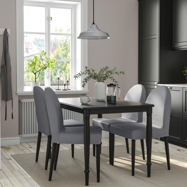 Set masă și scaune Ikea Danderyd/Vissle Dreptunghiulară / MDF / Black photo 7 Set masă și scaune Ikea Danderyd/Vissle Dreptunghiulară / MDF / Black photo 7