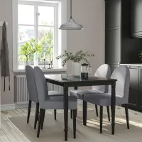 Set masă și scaune Ikea Danderyd/Vissle Dreptunghiulară / MDF / Black photo 7