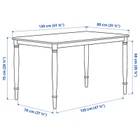 Set masă și scaune Ikea Danderyd/Vissle Dreptunghiulară / MDF / Black photo 9