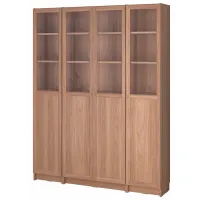 Шкаф с полками Ikea Billy/Oxberg 202 x 160 x 30см / МДФ / Дуб