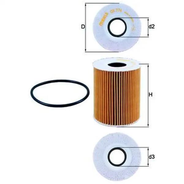 Filtru de ulei Mahle OX 776D MHL-OX 776D photo 5