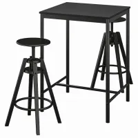 Set masă și scaune Ikea Sandsberg/Dalfred Pătrată / PAL / Black