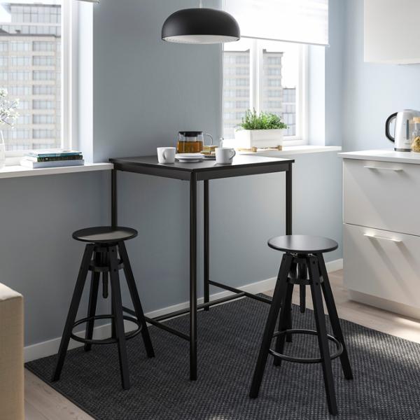 Обеденные стол со стульями Ikea Sandsberg/Dalfred Квадратная / ДСП / Черный photo 4