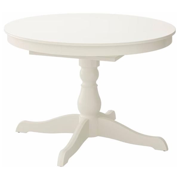 Обеденные стол со стульями Ikea Ingatorp/Ingolf/Hallarp Круглая / ДСП / Белый photo 2