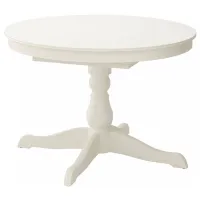 Обеденные стол со стульями Ikea Ingatorp/Ingolf/Hallarp Круглая / ДСП / Белый photo 2