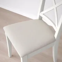 Обеденные стол со стульями Ikea Ingatorp/Ingolf/Hallarp Круглая / ДСП / Белый photo 4