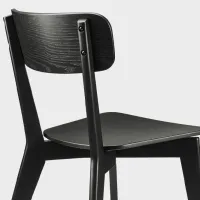 Set masă și scaune Ikea Lisabo Rotundă / MDF / Black photo 5