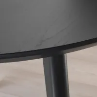 Set masă și scaune Ikea Lisabo Rotundă / MDF / Black photo 7