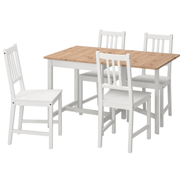 Set masă și scaune Ikea Pinntorp/Stefan Pătrată / Lemn / Light Brown photo 1