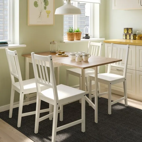 Set masă și scaune Ikea Pinntorp/Stefan Pătrată / Lemn / Light Brown photo 6