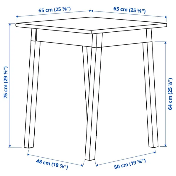 Обеденные стол со стульями Ikea Pinntorp/Stefan Квадратная / Дерево / Светло-коричневый photo 8