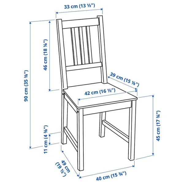 Обеденные стол со стульями Ikea Pinntorp/Stefan Квадратная / Дерево / Светло-коричневый photo 9