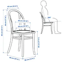 Set masă și scaune Ikea Nordviken/Skogsbo Rotundă / PAL / Black photo 9