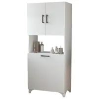 Шкаф пенал Nex Home Damla Напольная / ДСП / Белый