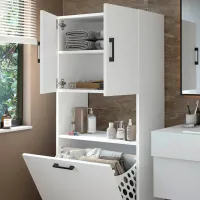 Шкаф пенал Nex Home Damla Напольная / ДСП / Белый photo 3