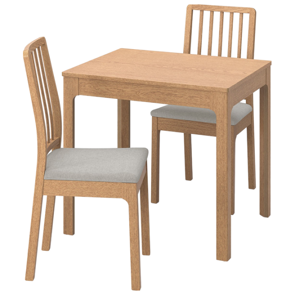 Обеденные стол со стульями Ikea Ekedalen/Orrsta Квадратная / ДСП / Имитация дуба photo 1