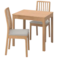 Обеденные стол со стульями Ikea Ekedalen/Orrsta Квадратная / ДСП / Имитация дуба