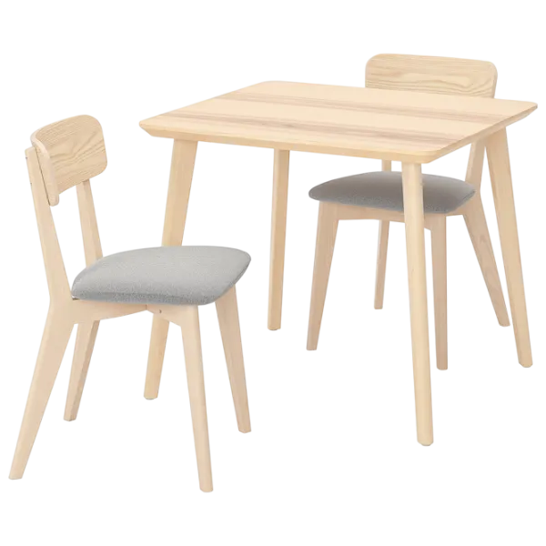 Обеденные стол со стульями Ikea Lisabo/Tallmyra Квадратная / МДФ / Ash photo 1