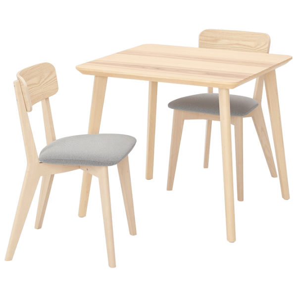 Обеденные стол со стульями Ikea Lisabo/Tallmyra Квадратная / МДФ / Ash photo 1