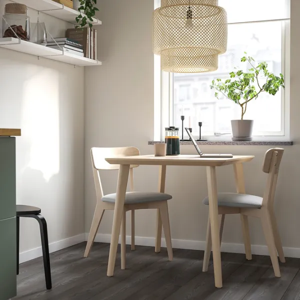 Обеденные стол со стульями Ikea Lisabo/Tallmyra Квадратная / МДФ / Ash photo 6