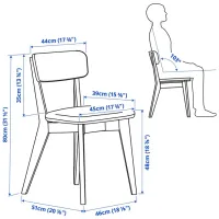Обеденные стол со стульями Ikea Lisabo/Tallmyra Квадратная / МДФ / Ash photo 9
