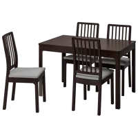 Обеденные стол со стульями Ikea Ekedalen/Orrsta Прямоугольная / ДСП / Тёмно-коричневый