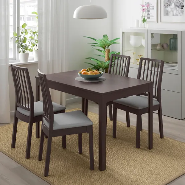 Обеденные стол со стульями Ikea Ekedalen/Orrsta Прямоугольная / ДСП / Тёмно-коричневый photo 6