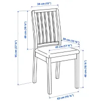 Set masă și scaune Ikea Ekedalen/Orrsta Dreptunghiulară / PAL / Dark Brown photo 10